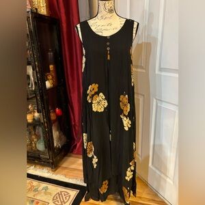 Young Fashion Tropical Hibiscus Maxi Dress